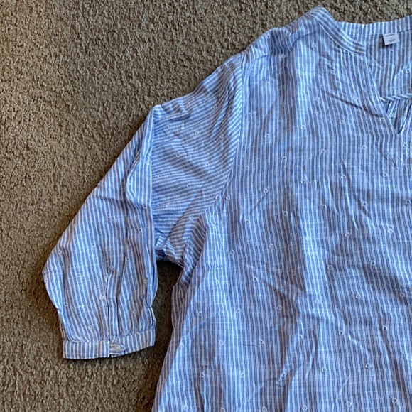 Old Navy Pinstripe Cotton Top - Picture 3 of 6